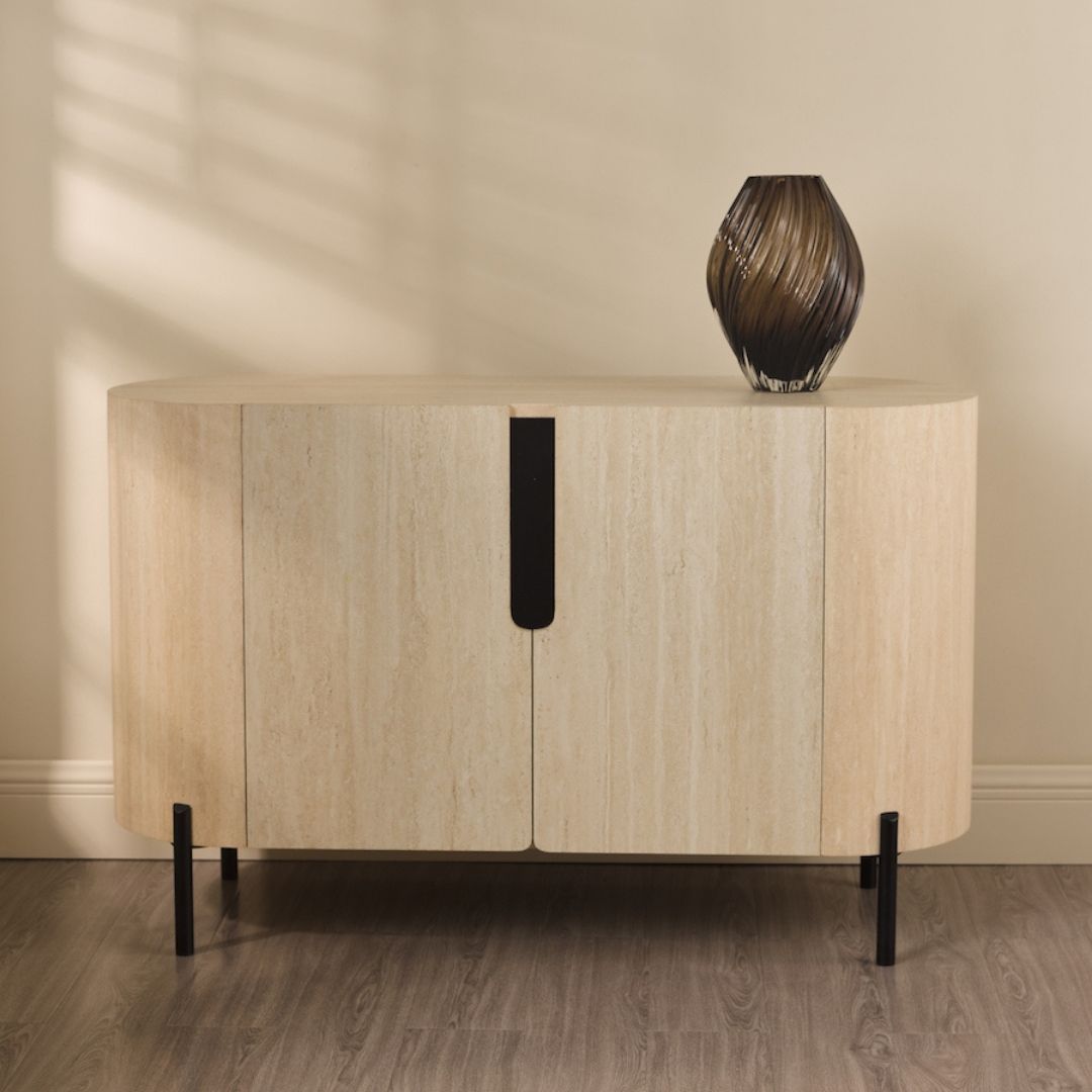 Ioana Small Travertine Effect Cabinet