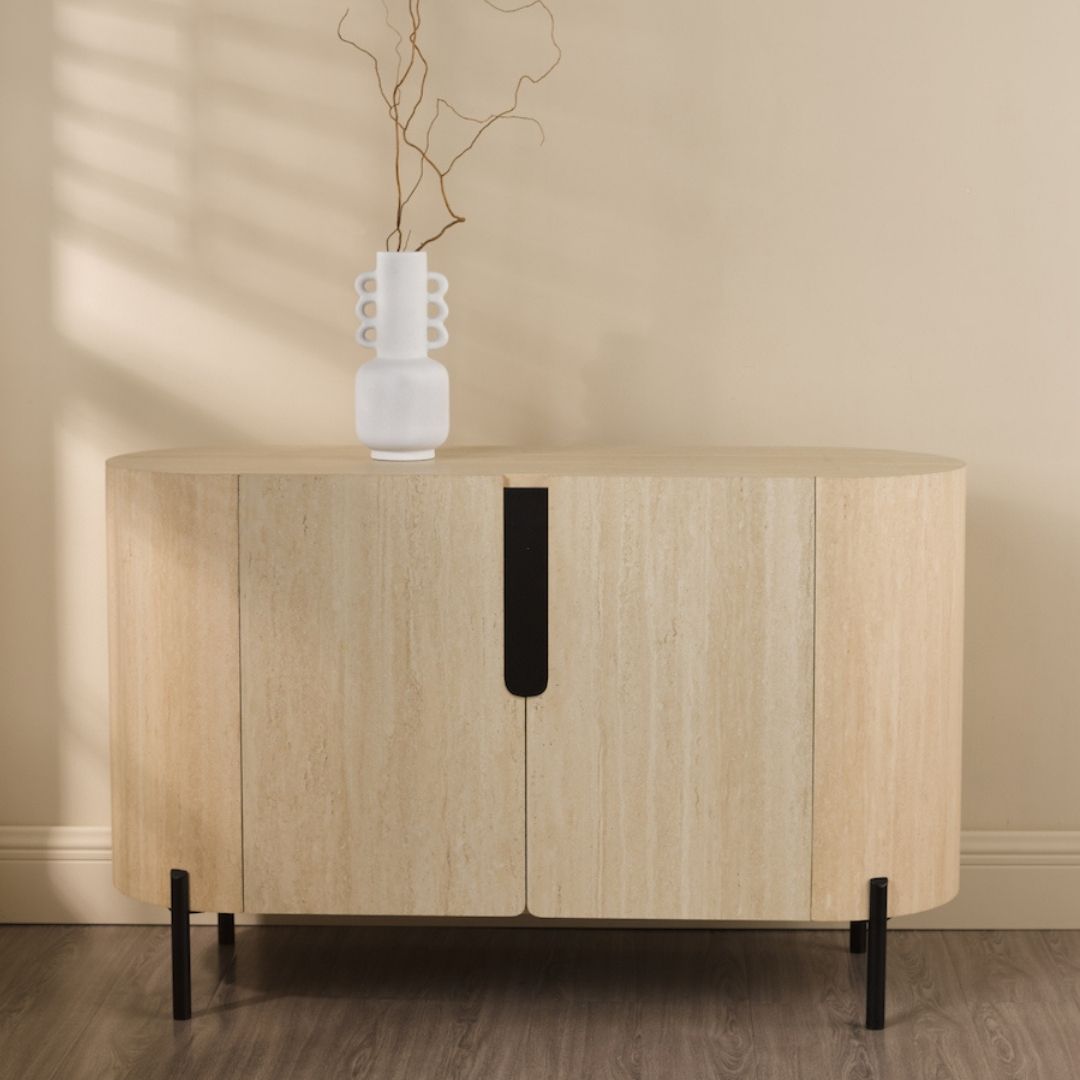 Ioana Small Travertine Effect Cabinet