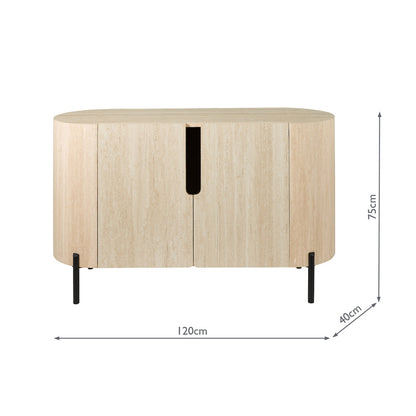 Ioana Small Travertine Effect Cabinet