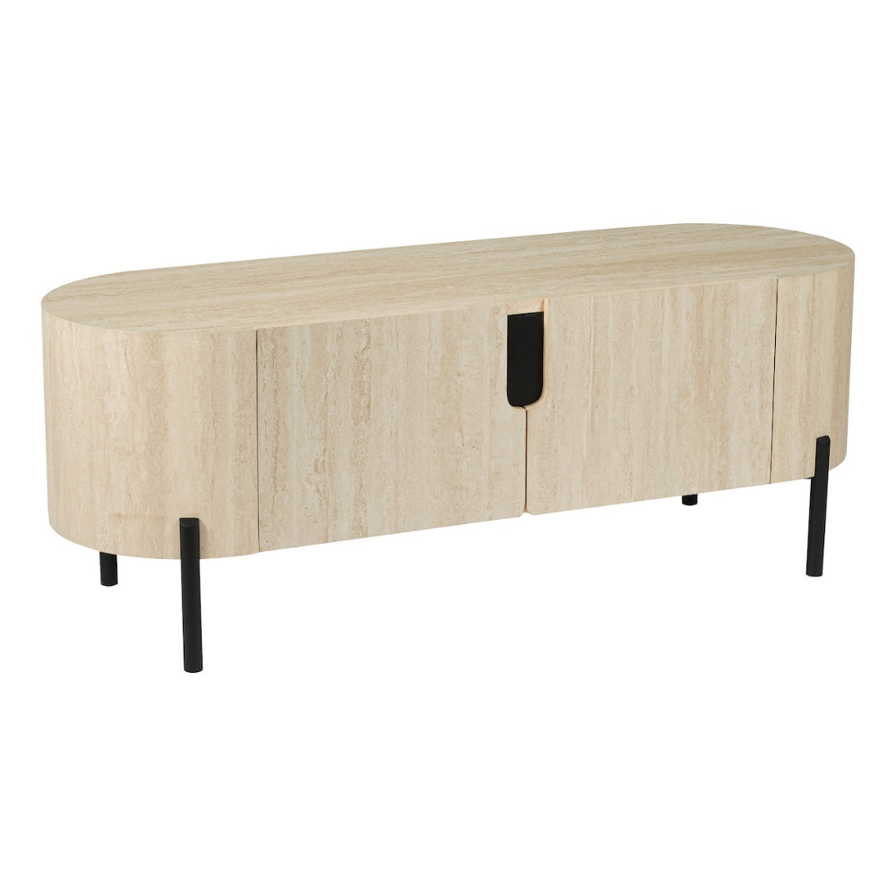 Ioana Large Travertine Effect Cabinet