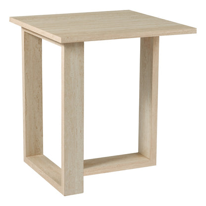 Prue Travertine Effect Side Table