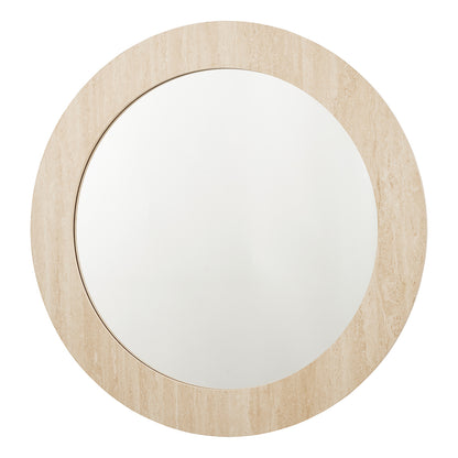 Ioana Round Travertine 80Cm Mirror