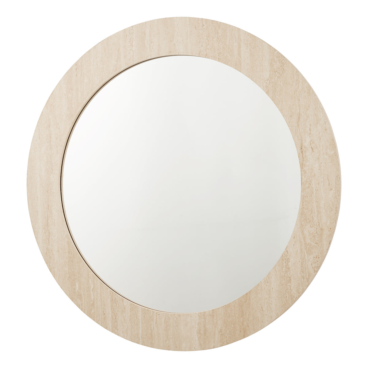 Ioana Round Travertine 80Cm Mirror