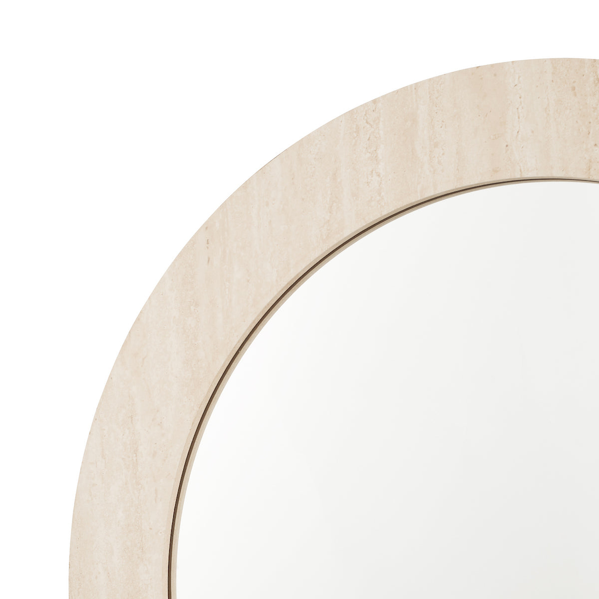 Ioana Round Travertine 80Cm Mirror