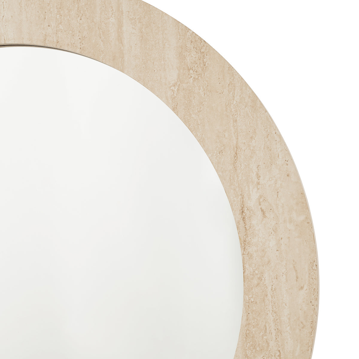 Ioana Round Travertine 80Cm Mirror