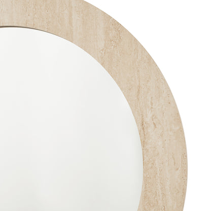 Ioana Round Travertine 80Cm Mirror
