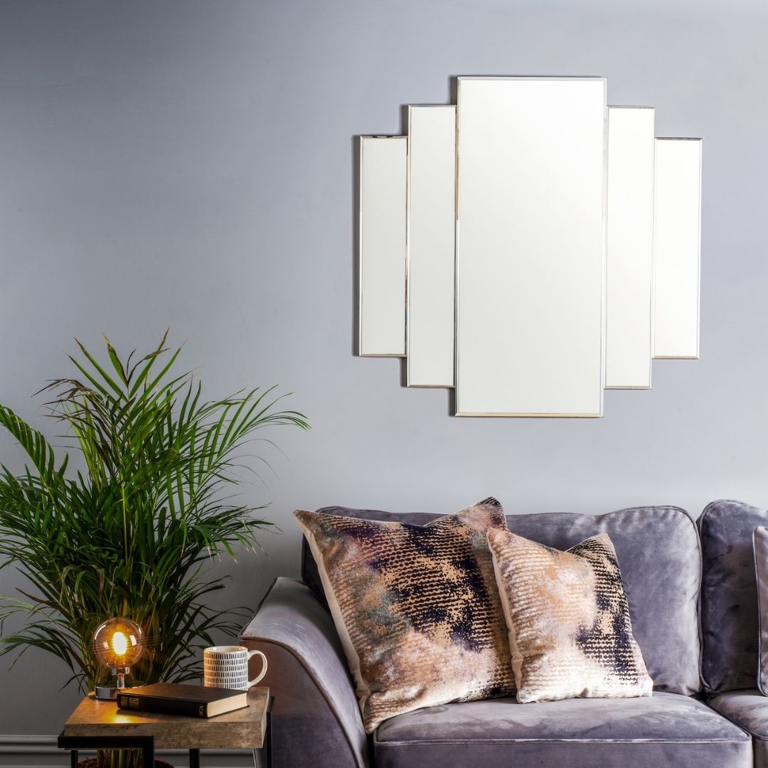 Odeon 89cm Rectangle Stepped Mirror