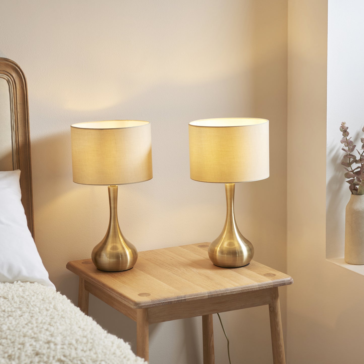 Piccadilly Table Lamp Twin Pack Brass