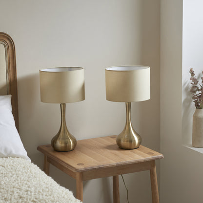 Piccadilly Table Lamp Twin Pack Brass