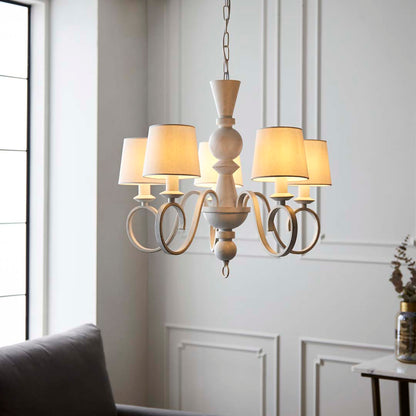 Suzette 5 Light Shaded Chandelier