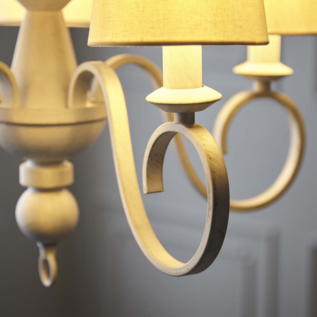 Suzette 5 Light Shaded Chandelier
