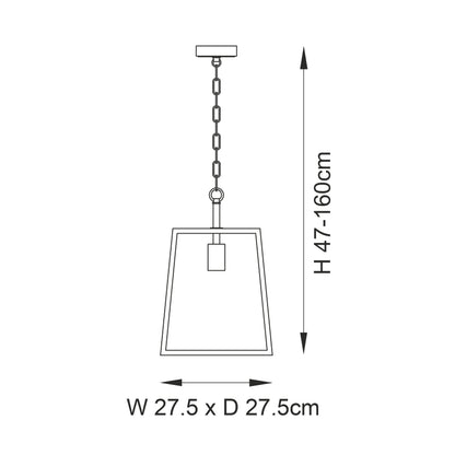 Hurst 1 Light Pendant Black