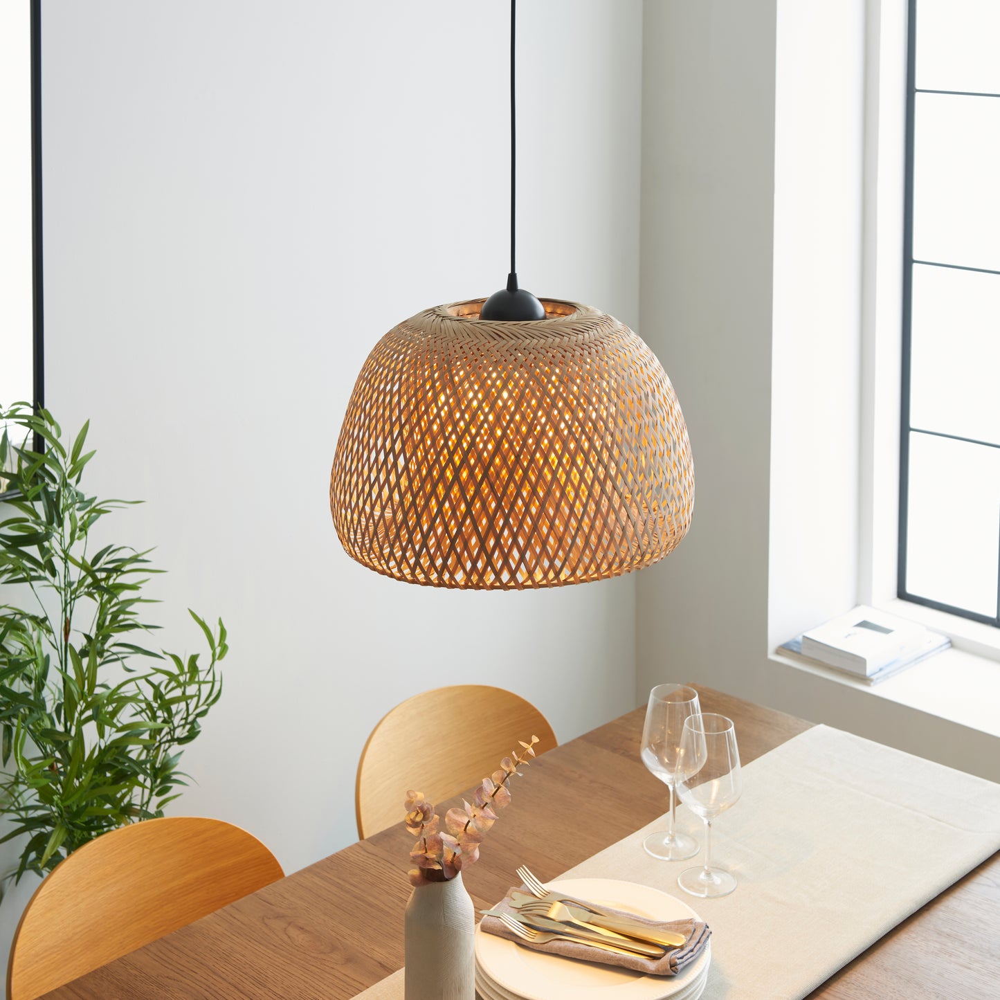 Bali Woven Bamboo Small Pendant Ceiling Light