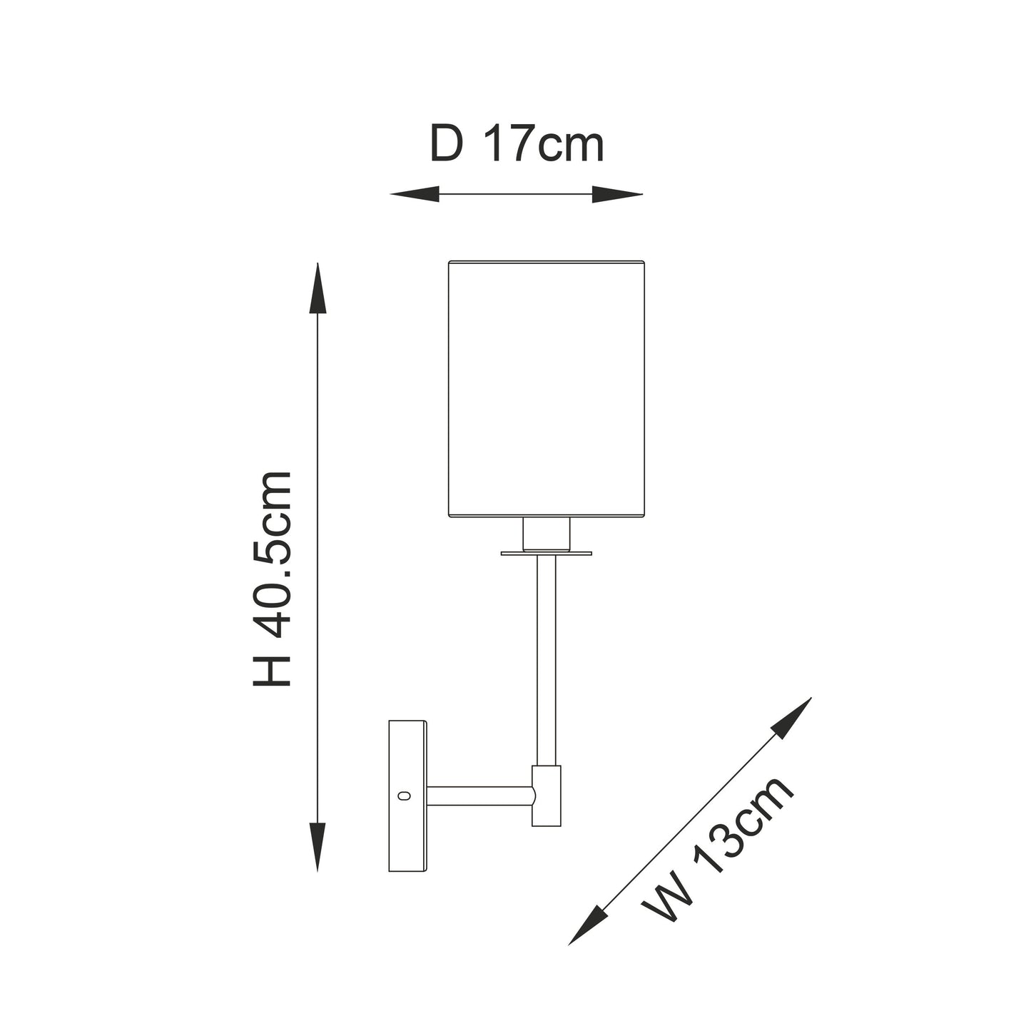 Sancerre Wall Light Light Black