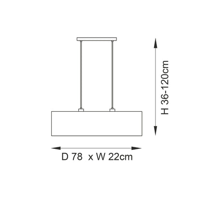 Longshore 2 Light Linear Pendant Natural