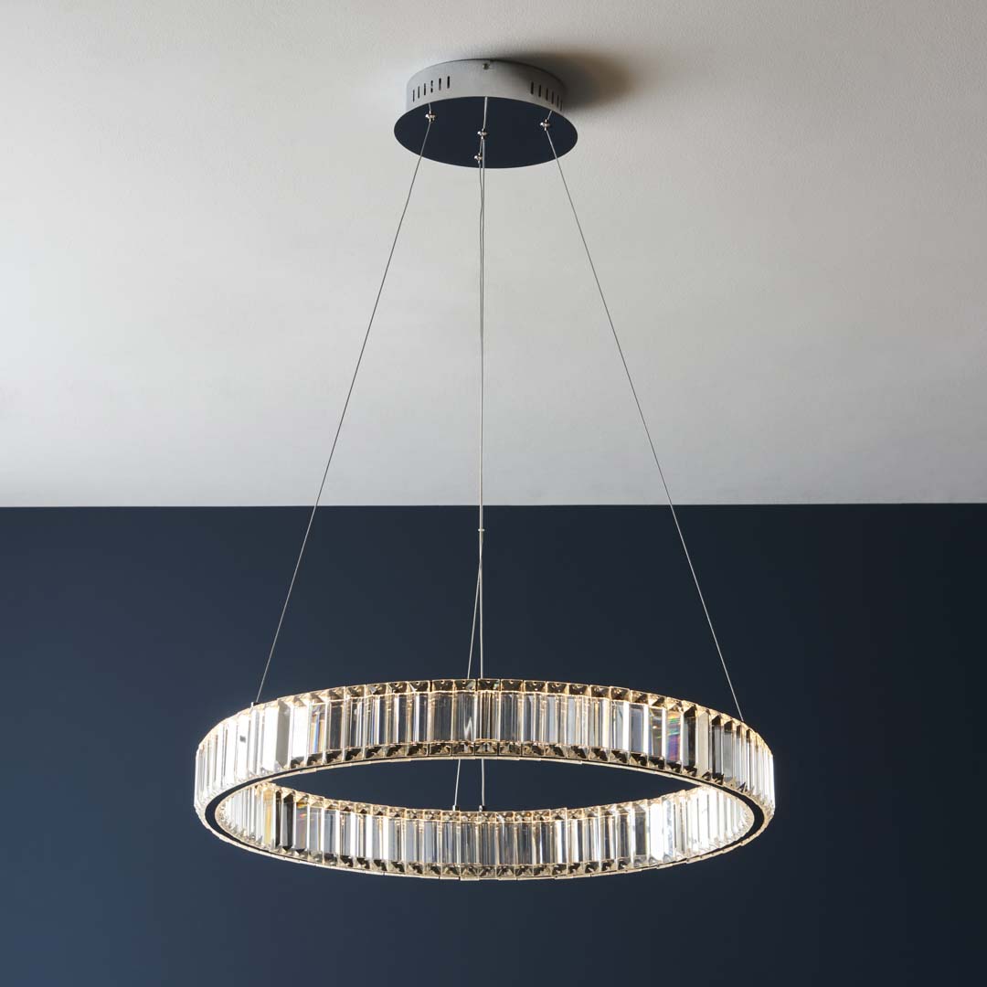 Olisa LED Crystal Glass Pendant Light