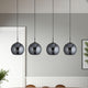 Amsterdam 4 Light Black Linear Pendant Ceiling Light