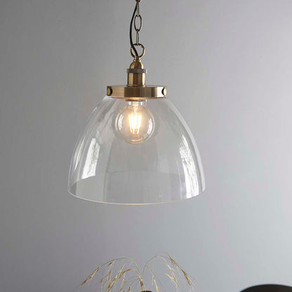 Hansen Antique Brass Grand Pendant Ceiling Light