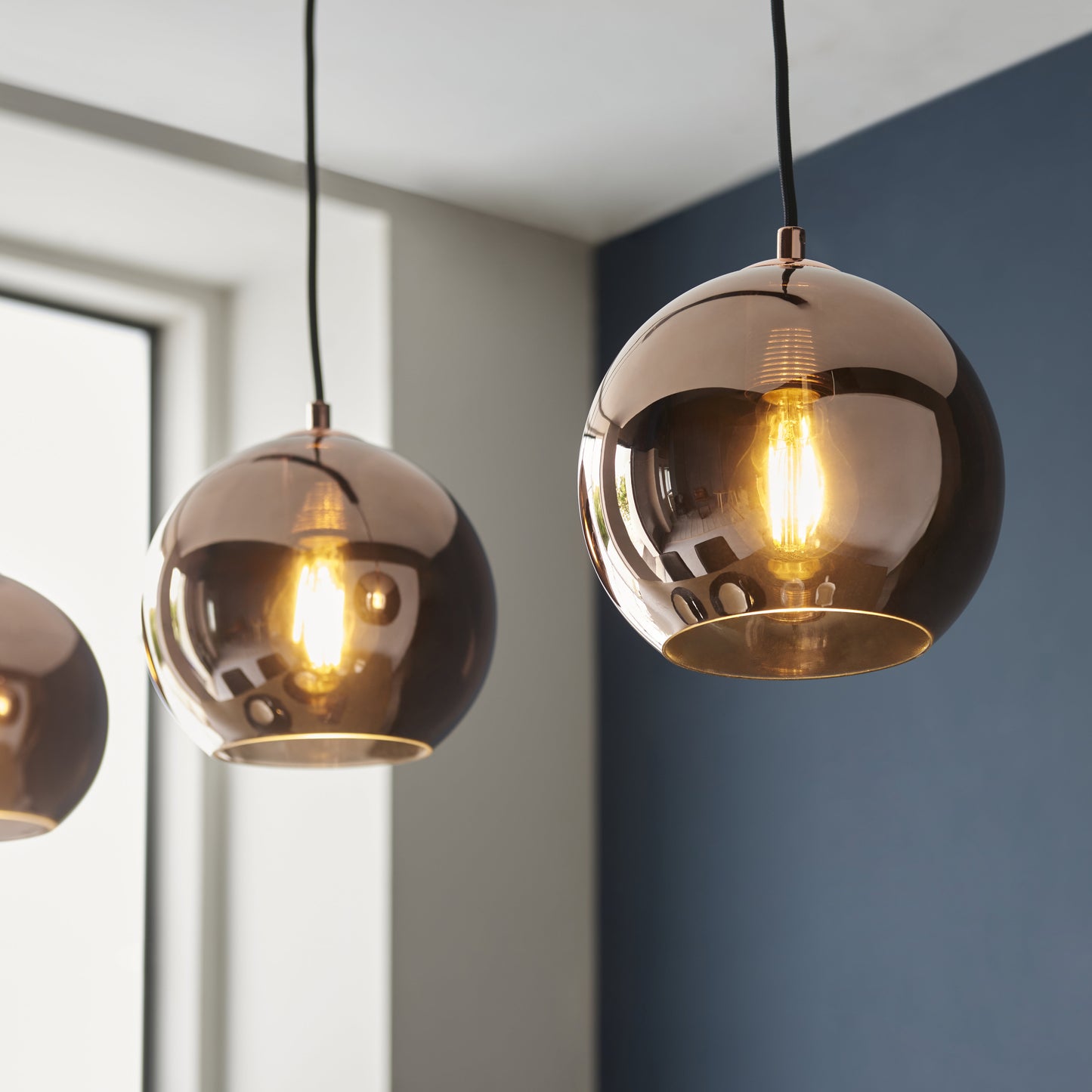 Boli 3 Light Linear Pendant Copper Black