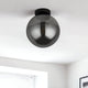 Amsterdam Black Flush Ceiling Light