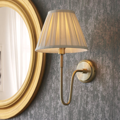 Rouen Wall Light & Carla 25cm Antique Brass