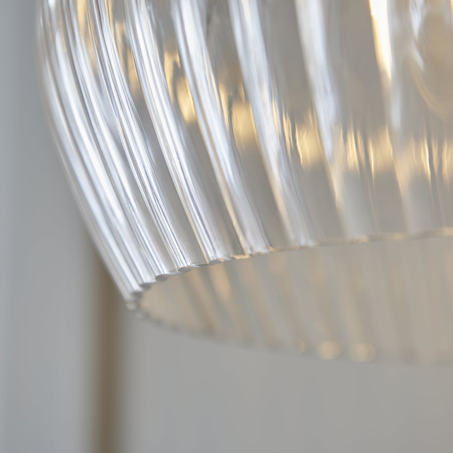 Ribbed Medium Pendant Bright Nickel