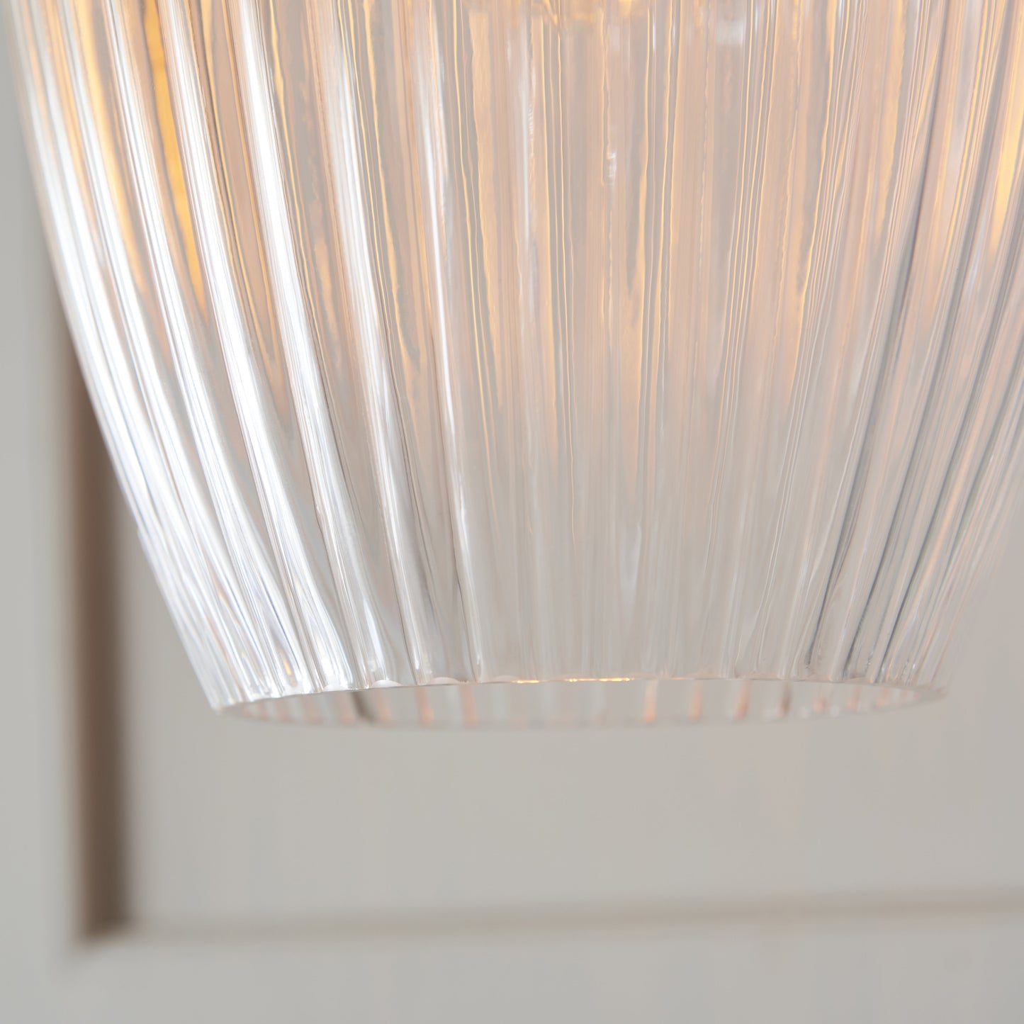 Ribbed Small Pendant Bright Nickel