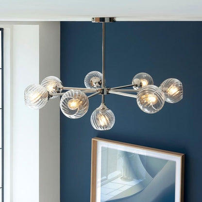 Allegra 8 Light Silver Pendant Ceiling Light