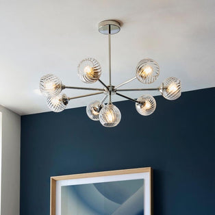 Allegra 8 Light Silver Pendant Ceiling Light