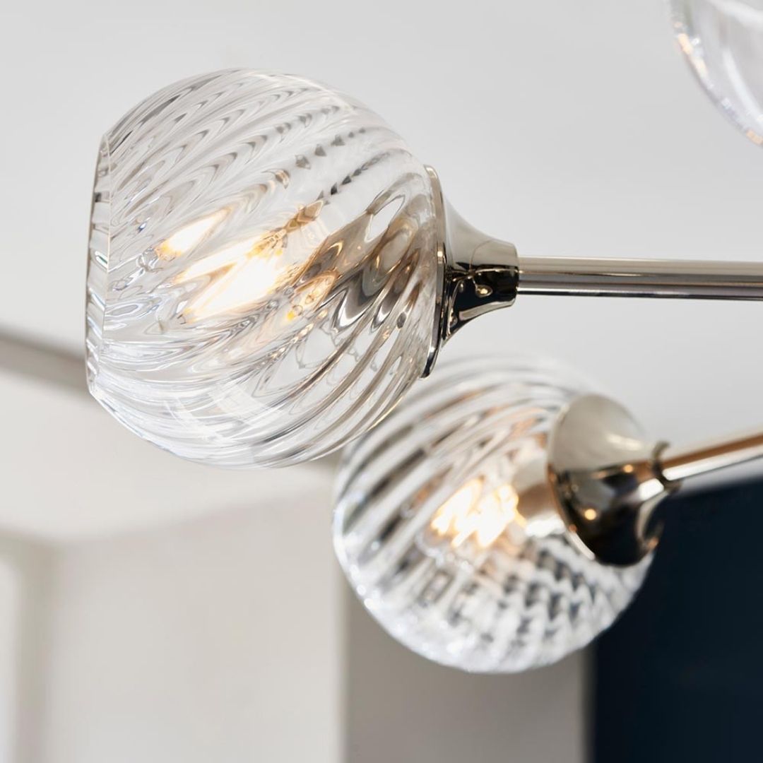 Allegra 8 Light Silver Pendant Ceiling Light