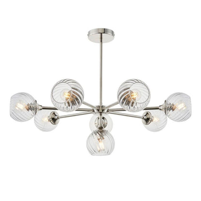 Allegra 8 Light Silver Pendant Ceiling Light