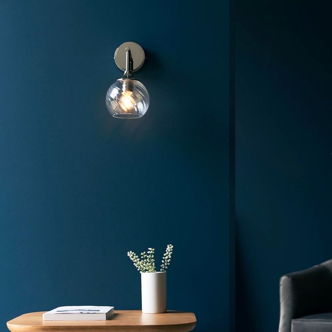 Allegra 1-Light Silver Wall Light