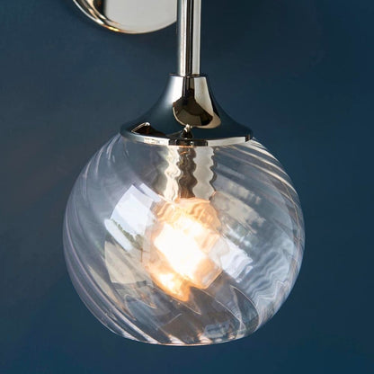 Allegra 1-Light Silver Wall Light