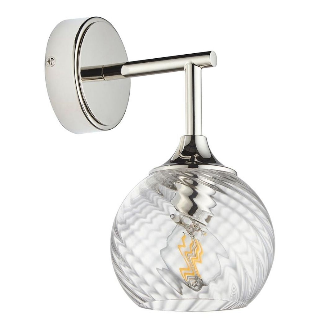 Allegra 1-Light Silver Wall Light