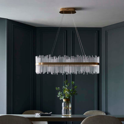 Virbrook LED Gold Linear Pendant Ceiling Light