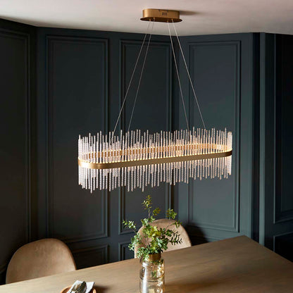 Virbrook LED Gold Linear Pendant Ceiling Light
