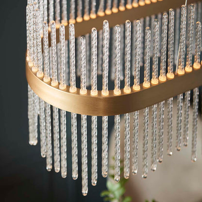 Virbrook LED Gold Linear Pendant Ceiling Light