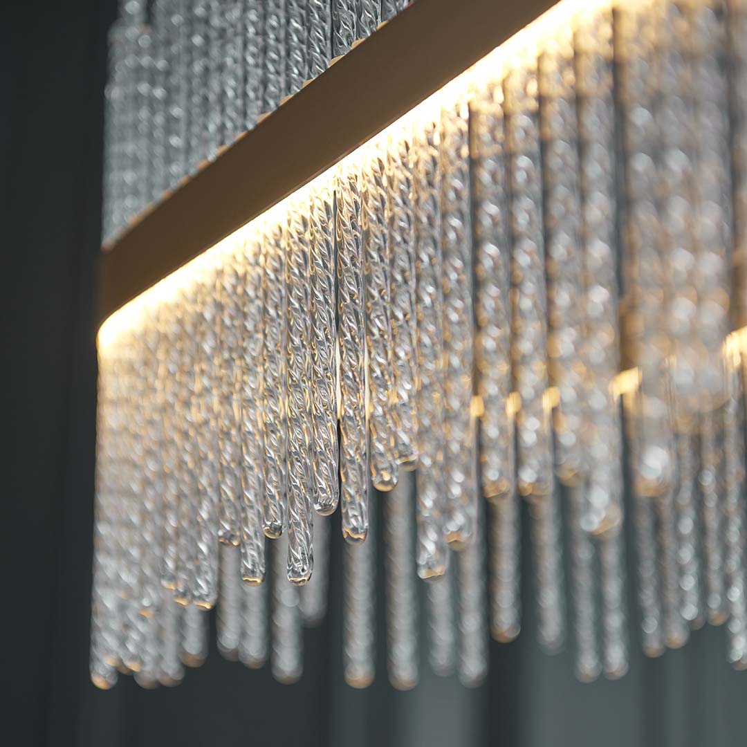 Virbrook LED Gold Linear Pendant Ceiling Light
