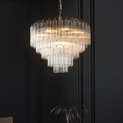 Toulouse 12-Light Silver and Glass Pendant Ceiling Light