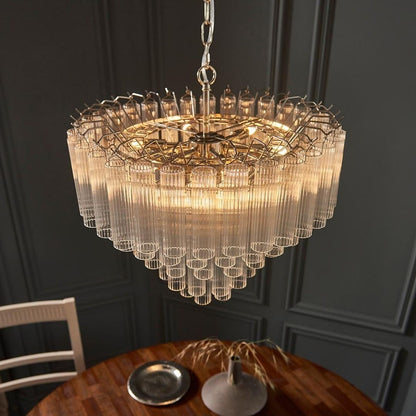 Toulouse 12-Light Silver and Glass Pendant Ceiling Light