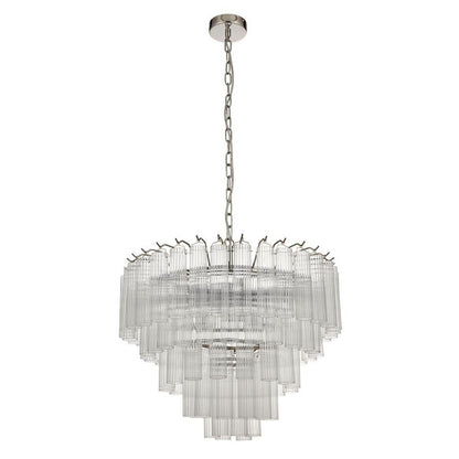 Toulouse 12-Light Silver and Glass Pendant Ceiling Light