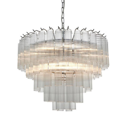 Toulouse 12-Light Silver and Glass Pendant Ceiling Light