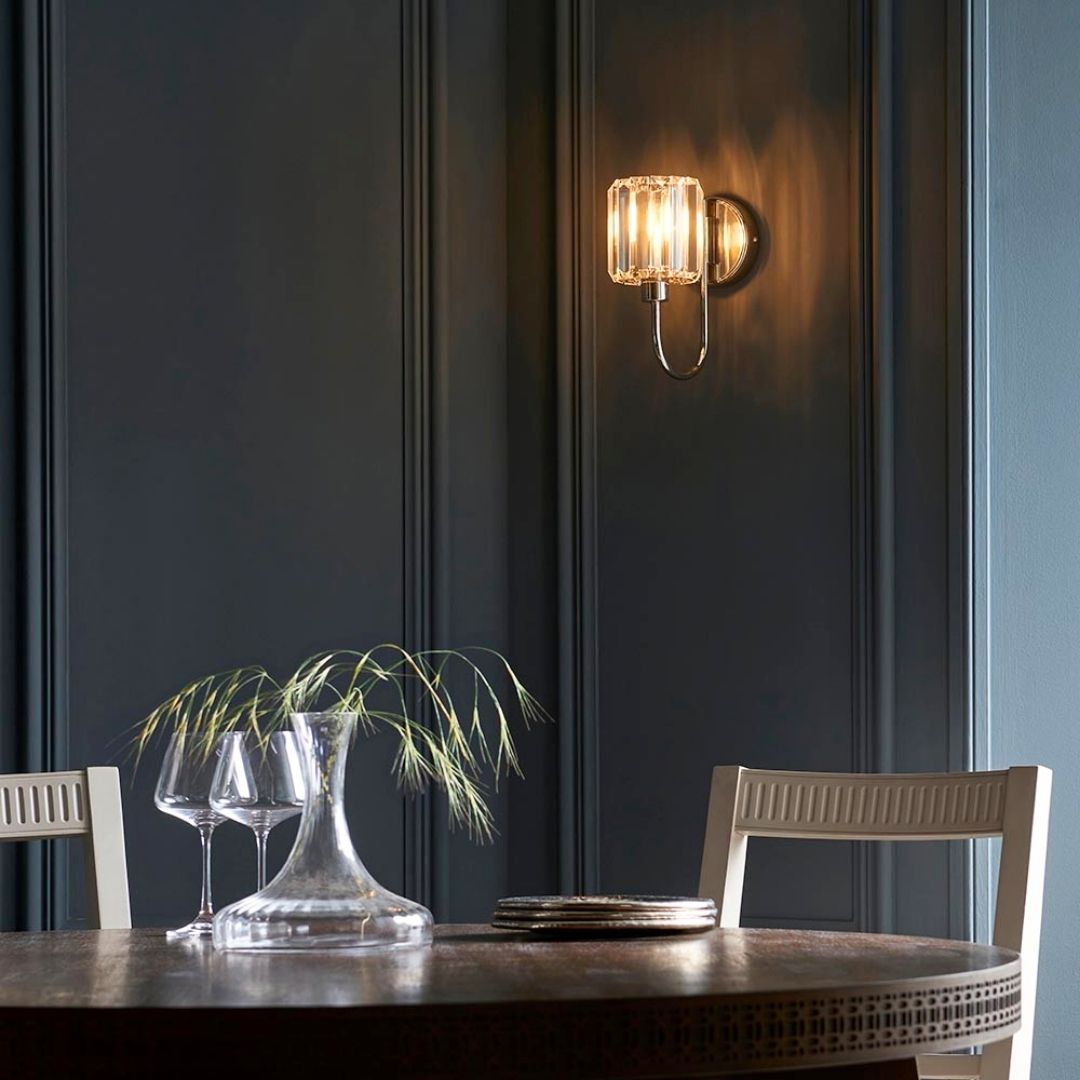 Berenice Silver & Crystal Wall Light