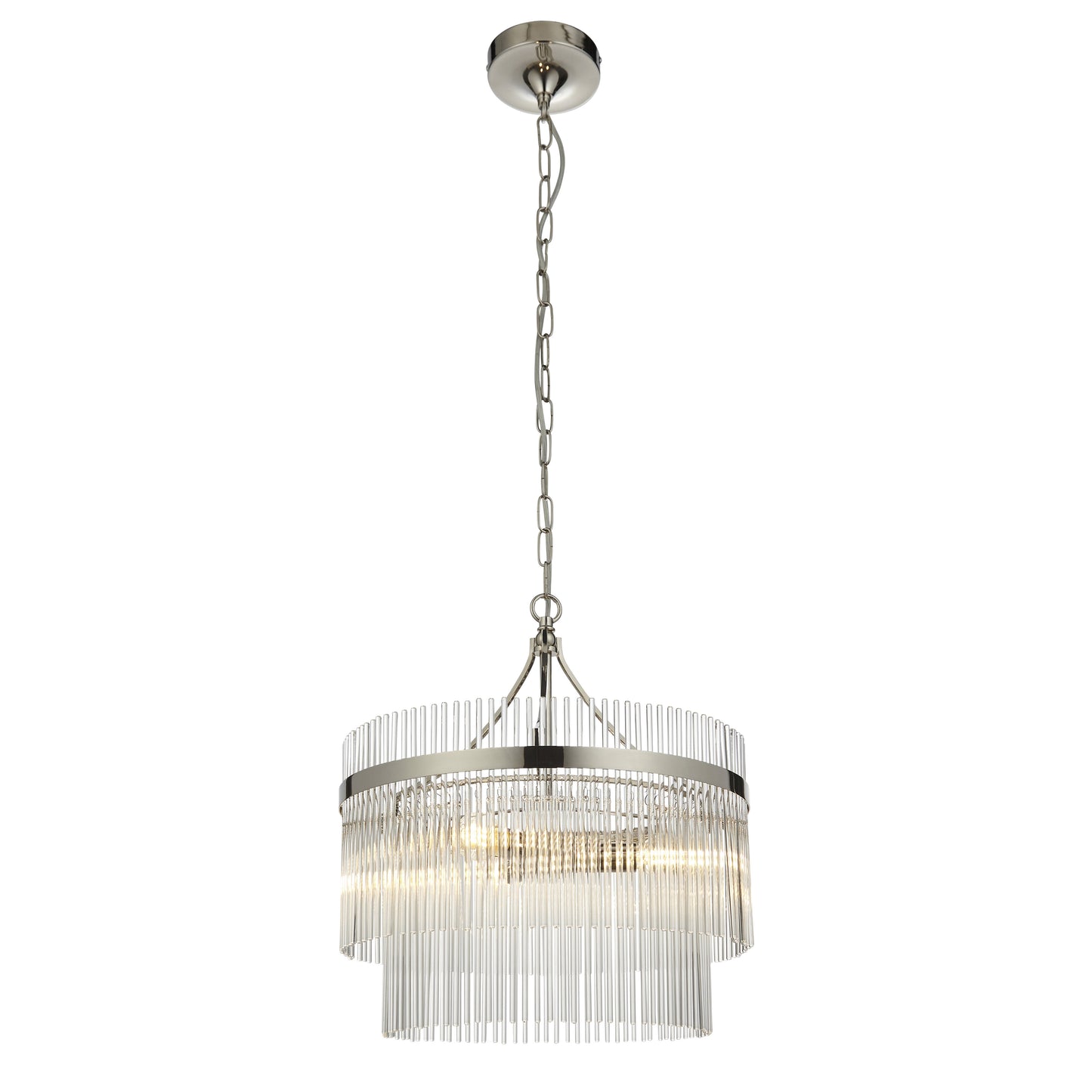 Marietta 3 Light Pendant Bright Nickel
