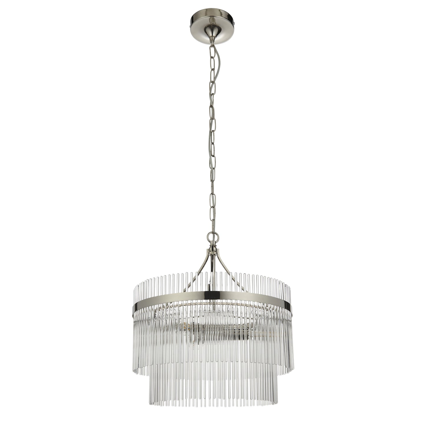 Marietta 3 Light Pendant Bright Nickel