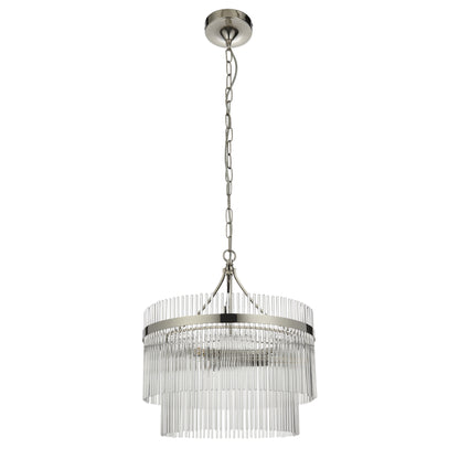 Marietta 3 Light Pendant Bright Nickel