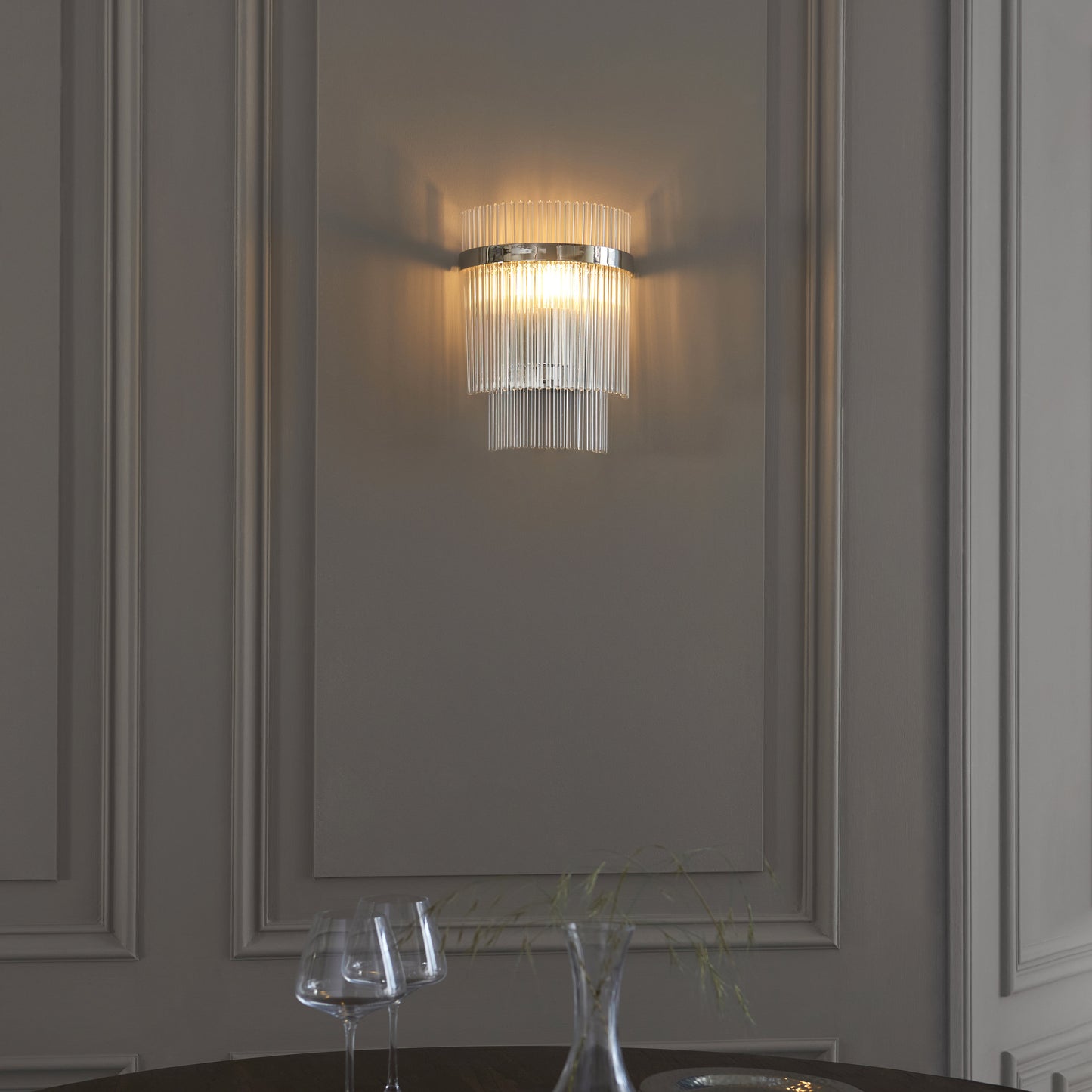 Marietta Wall Light Bright Nickel