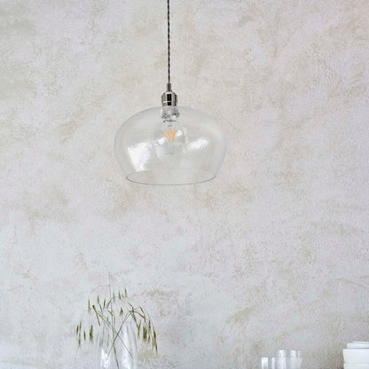 Bindki Hammered Polished Nickel Medium Pendant