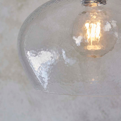 Bindki Hammered Polished Nickel Medium Pendant