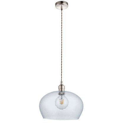 Bindki Hammered Polished Nickel Medium Pendant